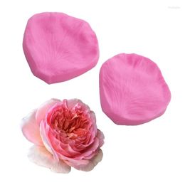 Baking Moulds Austin Rose Petals Kitchenware Clamping Leaf Cooking Tools Wedding Cake Decorating Silicone Mould Fondant Candy Sugar