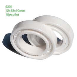 10pcs 6201 ZrO2 full Ceramic bearing 12x32x10mm Zirconia Ceramic deep groove ball bearings 12 32 10mm269w