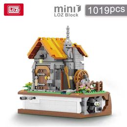 Blocks New Creative Gloden Farming Hut Book Toys Building Block Idea 1019pcs Cute Lamb House Architecture Bricks Toys Kids Gifts