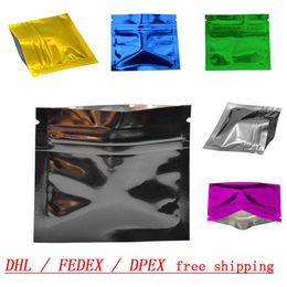 DHL 2000pcs lot 7 5 6cm Small Zip Lock Coffee Powder Food Grade Storage Bag Aluminum Foil Zipper Mylar Pouch Packing Bags for Caps301S