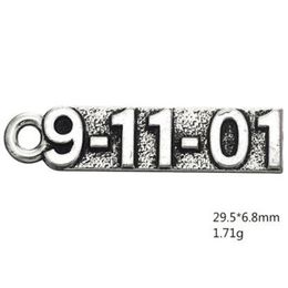 9-11-01 Engraved number jewelry making charms Other customized jewelry229A