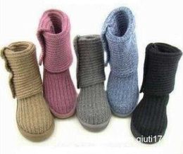 Boots HOT SELL CLASSIC DESIGN AUS WOMEN SNOW BOOTS U58190 KNITTING WOOLLEN YARN TALL SHORT KEEP WARM US3-12 Z230720