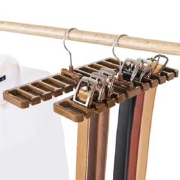 10 Grid Storage Rack Tie Belt Organiser Space Saver Rotating Scarf Ties Hanger Holder Hook Closet Organisation Tops Bra Belt Bag224S