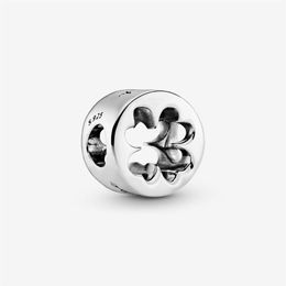 New Arrival 925 Sterling Silver Luck & Courage Four-Leaf Clover Charm Fit Original European Charm Bracelet Fashion Jewelry Accesso208B