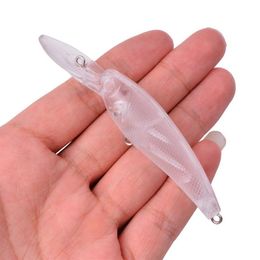 50pcs 9cm 6 2g Unpainted Bait Fishing Lure Blank Body DIY Crankbait Swimbait Fake Baits284l