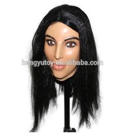 2019 Top Grade New Adult sexy crossdress Mask Luxury latex female mask for male and female cosplay crossdress mask fancy dress236y