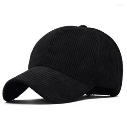 Ball Caps High Quality Autumn Winter Adjustable Black Khaki Plain Colour Corduroy Baseball Casual Sport Outdoor Cap Unisex