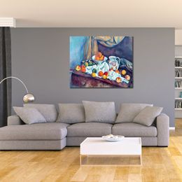 Modern Hand Painted Abstract Canvas Art Nature Morte Paul Cezanne Oil Painting Home Decor for Bedroom