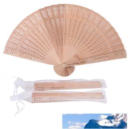 Personalised Wooden hand fan Wedding Favours and Gifts For Guest sandalwood hand fans Wedding Decoration Folding Fans285F
