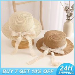 Wide Brim Hats Beach Hat Beautiful And Atmospheric Body Decoration Clothing Accessories Lace Bow Not Stuffy Elastic Sweat Band