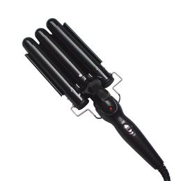Care Products professional Curling Iron Ceramic Triple Barrel Curler Irons Hair Wave Waver Styling Tools Hairs Styler Wand255k