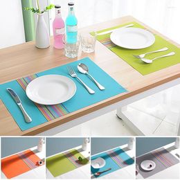 Table Runner 6pcs/set Placemat For Kitchen Dining Pvc Mat Washable Pads Coasters Anti-Skid Mats Home Party Decor 30 45cm