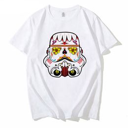 Mens TShirts Summer Fashion Super Luxury Tshirt Sugar Skull R2D2 Print Plus Size Casual Street Clothing Big High Top 230720