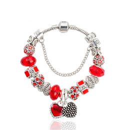 New Angel Wings Love Pendant Beaded Bracelet Applicable to Pandora Jewelry DIY Charm Beaded Pendant Mother and Daughter Bracelet G207P