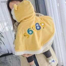 New Baby Fleece Fur Cloak Jacket Newborn Girls Boys Coat Infant Outerwear Toddler Winter Autumn 21-031 L230712