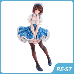 Anime Manga 24cm Kato Megumi Maid ver Japanese Anime Saenai Heroine No Sodatekata Fine PVC Action Figure Adult Toys Collection Doll Gifts