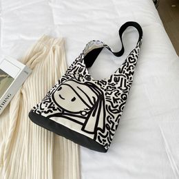 Evening Bags Summer Art Painting Canvas Tote Bag Women Leisure Eco Shopping Travel Handbags