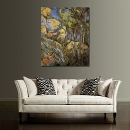 Modern Landscape Canvas Art Rocks Near the Caves Above the Chateau Noir Paul Cezanne Painting Hand Painted High Quality