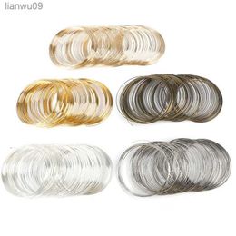 100 Loops 06mm Steel Memory Beading Wire Bracelet Components For DIY Bangle Bracelet Making Jewelry Making Findings L230704