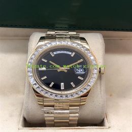 5 Style Luxury Watch 41mm ICE BLUE BAGUETTE PLATINUM DIAL Mens Steel Bracelet Watch 228396 228396 Automatic Mens Fas2716