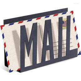 Hooks Creative Desk Iron Mail Letter Holder Home Bedroom Office Envelope Organiser File Rack Countertop Bill