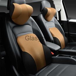 Seat Cushions Memory Foam Car Seat Waist Cushion Auto Massage Lumbar Pillow Automobile Seat Support Cushion Head Neck Pillow Car Headrest Sets x0720