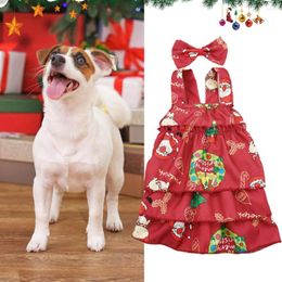 Dog Apparel Pet Dress Fine Workmanship Adorable Christmas Clothes Warm With Xmas Pattern For Dogs Cats