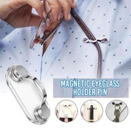 Hooks & Rails Portable Multi-function Clothes Buckle Magnetic Eyeglass Holder Hang Brooches Pin Magnet Glasses Headset Line Clips233k