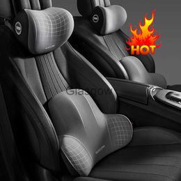 Seat Cushions Memory Foam Car Headrest Neck Pillow Washable Waist Pillow for Car Seat Back Cushion Auto Lumbar Pillow Relieve Body Pressure x0720 x0721 x0721