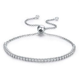 Featured Brand DEALS 925 Sterling Silver Sparkling Strand Bracelet Women Link Tennis Bracelet Silver Jewelry271a