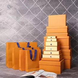 Orange Gift Box Drawstring v Boxes Cloth Bags Display Fashion Belt Scarf Tote Bag Jewelry Necklace Bracelet Earring Keychain Penda220s