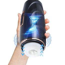 Masturbators Mens Automatic Masturbation Device Retractable Oral Sex Pocket Cat Vaginal Vibrator Cup Toy 230719