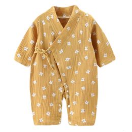Rompers Baby Clothes born Jumpsuit Girls Boys Muslin Cotton Long Sleeve Romper Kids Infant Autumn Spring Children Clothes 230720