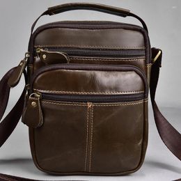 Evening Bags Design Men Messenger Bag Male Genuine Leather Totes Handbag Men's Cowhide Shoulder Small Crossbody