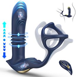 Anal Toys Massager anus vibrator male prostate massager Cock ring remote control buttock plug delay Ejaculation locking penis 230719