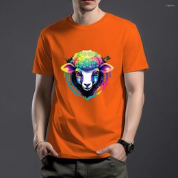 Men's T Shirts WSFEC S-4XL Oversized Shirt For Men Clothing Summer Cotton Short Sleeve Loose Casual Sport Top Animal Sheep Graphic Tshirt