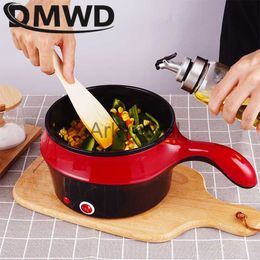 Electric Skillets Multifunctional Electric Cooker Hot Pot Mini Nonstick Food Noodle Cooking Skillet Egg Steamer Soup Heater Pot Frying Pan EU J230720