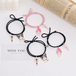 Bracelet Qiluxy 2pcs set Nice Cartoon Pair Magnet Ball Hand Men and Women Poison Friendship Charms Elastic Touch Jewelry235C