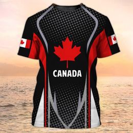 Men's T Shirts Flag Of Canada Badge 3D Print Street Clothing Women's Fashion Large T-shirt Children's Top