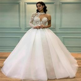 Modern A-line Wedding Dresses Bohemia Long Sleeves Beach Bridal Gown Boho Chic Halter Custom Made Appliqued Lace Vestidos De Novia263h