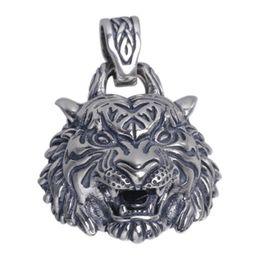 925 Sterling Silver High Details Tiger Pendant Mens Biker Punk Pendant2120