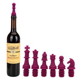 Chess style Silicone red wine stopper Food grade silicone stopper preservation cap