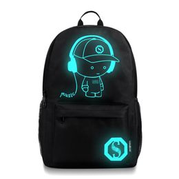 Nightlight backpack SchoolBags large capacity Travel Backpack Male Backpack women shoulder bag College Student School Bags287o