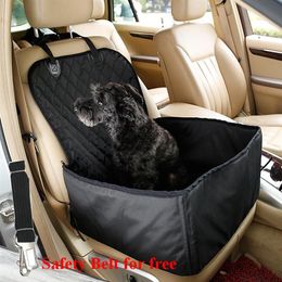 2-in-1 Front Seat Waterproof Pet Dog Car Seat Cover Anti-Silp Pet Booster Car Seat Carrier with seatbelt223b