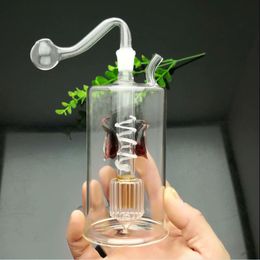 New Double Bird Screen Filtration Glass Hotpot Glass water hookah Handle Pipes smoking pipes High quality