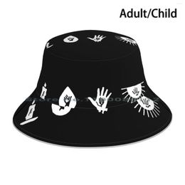 Berets Return Mcr Punk Bucket Hat Sun Cap My Romance Logo Emo Dark Gerard Mikey Way Frank Lero Danger Days Foldable Outdoor