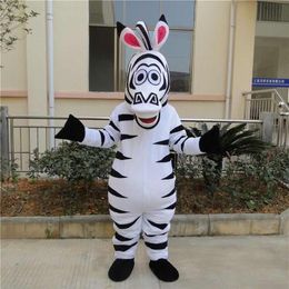 Traje Mascote Zebra Ternos Vestido de Festa Vestuário Personagem de Desenho Animado Roupas de Aniversário Dia das Bruxas Natal Páscoa Festival Adultos292P