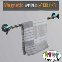 Magnetic Towel Rail Rack Holder Ring Bar Stainless Steel 304 Hanger 18-Inch L230704