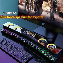 Combination Speakers Wireless Bluetooth Speaker SH39 RGB Game 3D Stereo Bass USB AUX TF Computer Bar Subwoofer