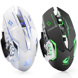 Rechargeable X8 Wireless Silent LED Backlit USB Optical Ergonomic Gaming Mouse PC Computer Mouse For imac pro macbook laptop Y252p